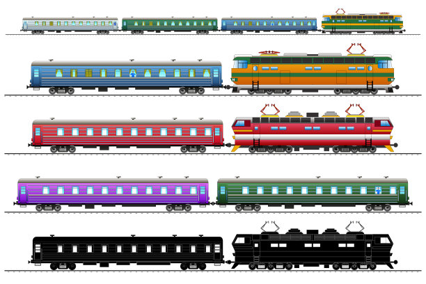 客车，火车车厢。孤立的图片下载