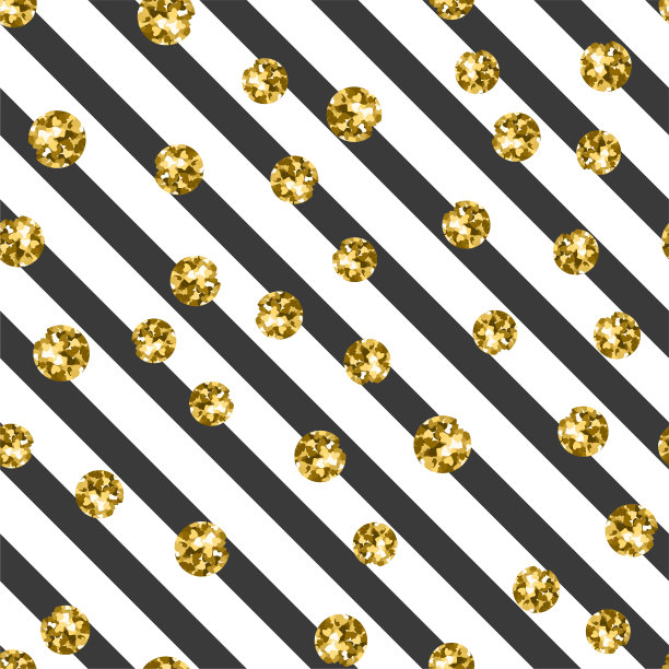 金色的黑白条纹无缝图案图片下载