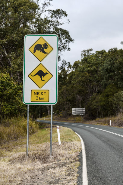 野生动物的路标图片下载