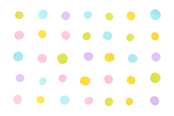 粉彩点纸在白色背景上切割图片下载