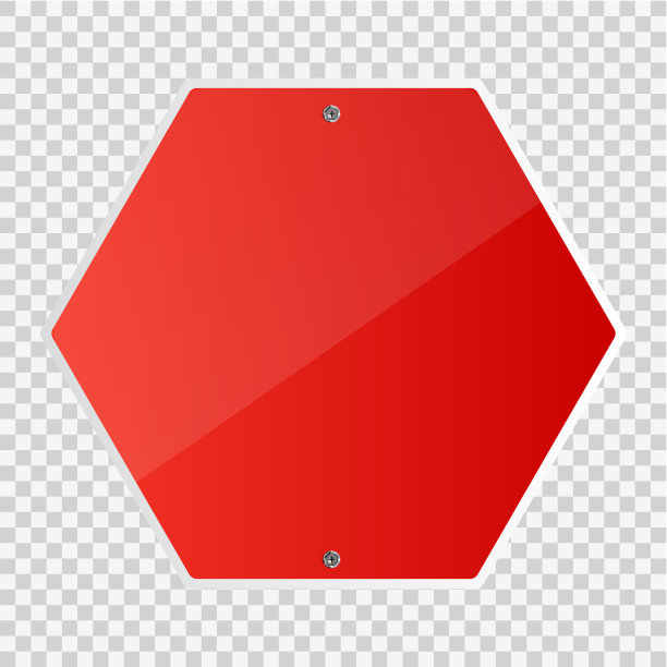 空白停止标志孤立。矢量图图片下载