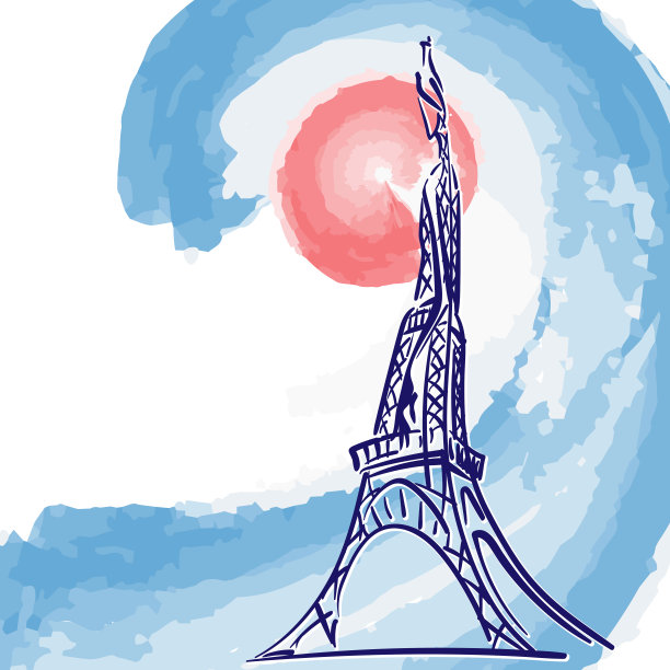 程式化的埃菲尔铁塔图片下载