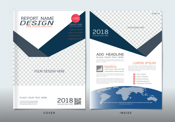 可适用于年报、目录、杂志、宣传册、传单、小册子、作品集、海报、企业演示、A4尺寸矢量模板。图片下载