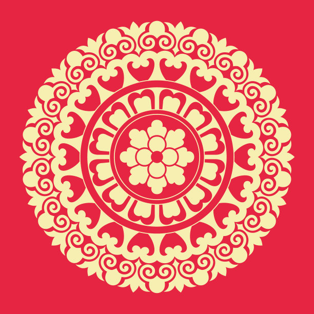 中国风格的圆形图案-02图片下载