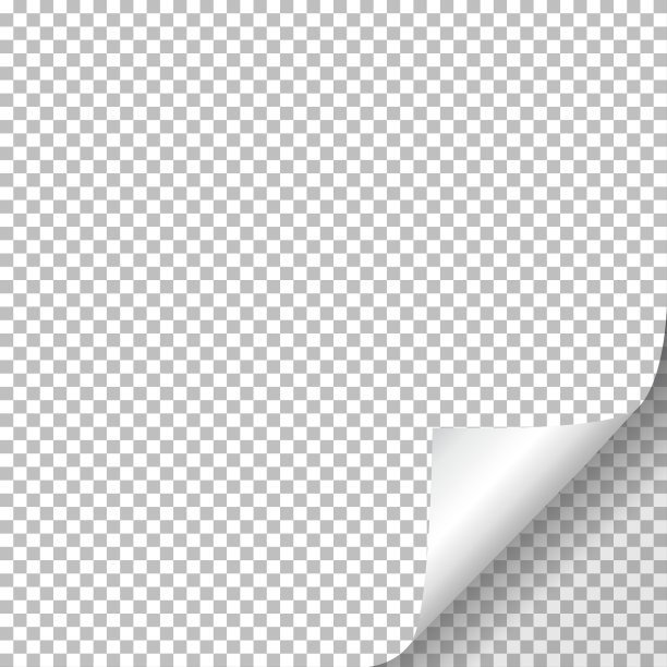 页卷与阴影在空白纸上图片下载