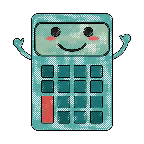 计算器快乐卡通人物图标形象图片下载