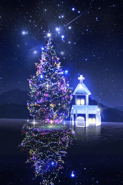 圣夜的圣诞树图片下载