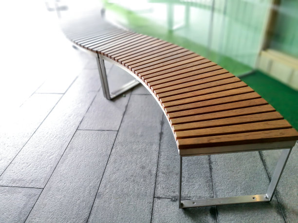 现代木质花园长椅设计图片下载