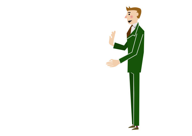 一个西装革履的西方商人。欧洲商人。图片下载