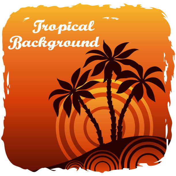 异域风情的棕榈景观图片下载