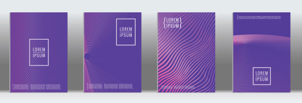 矢量几何线图案海报设计。图片下载