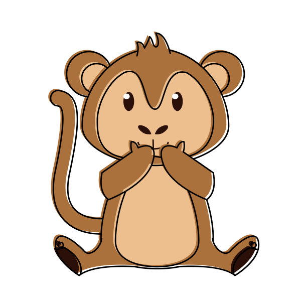卡通可爱的猴子图片下载