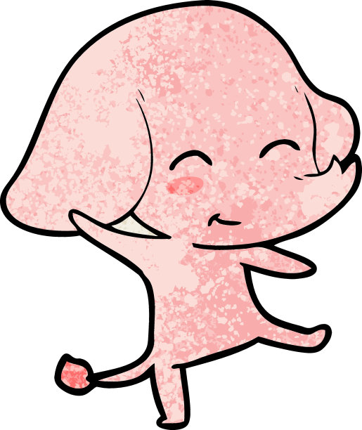 可爱的卡通大象跳舞图片下载