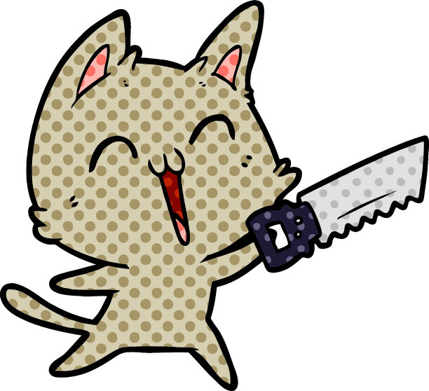 快乐的卡通猫图片下载