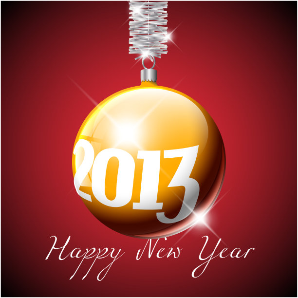 矢量圣诞现实的装饰品2013图片下载