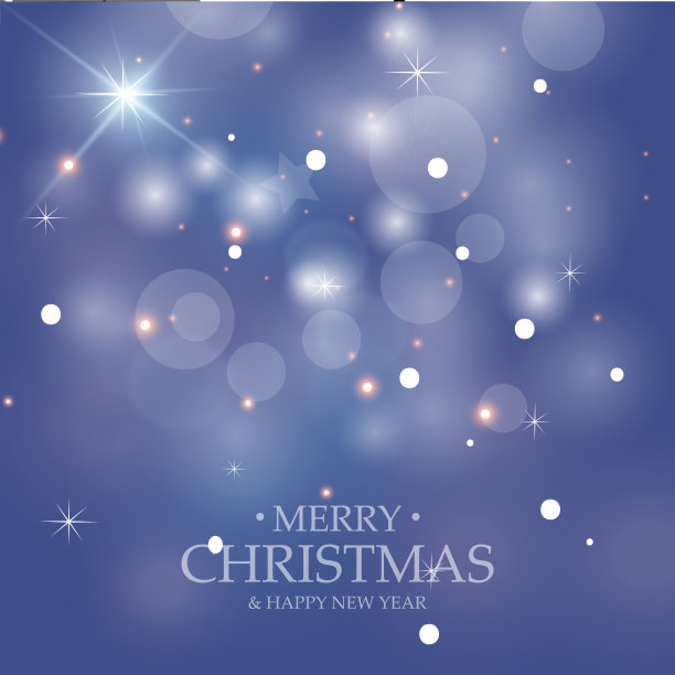 蓝色的圣诞背景。圣诞装饰品。背景模糊。图片下载