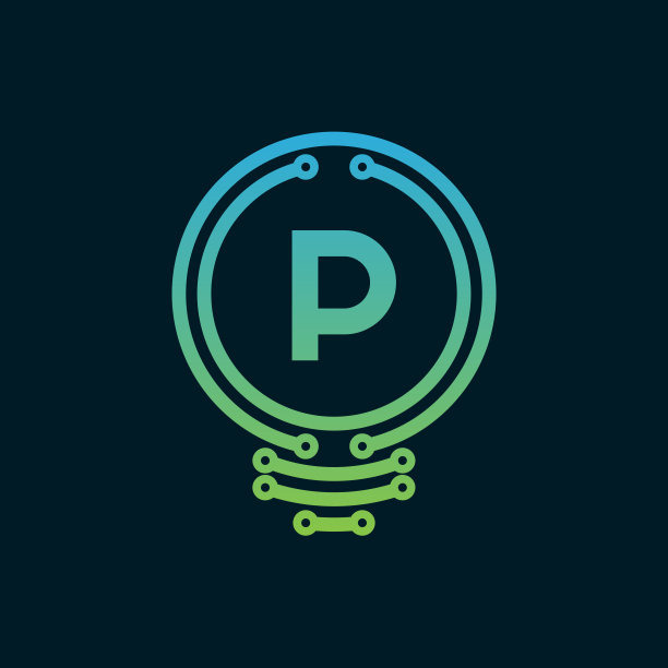 技术创新首字母P图标设计图片下载