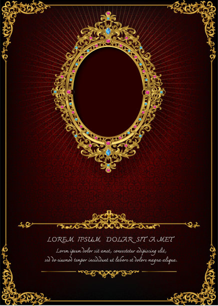 泰国皇家黄金框架上的德雷克模式背景，老式照片框架上的德雷克背景，古董，矢量设计模式图片下载