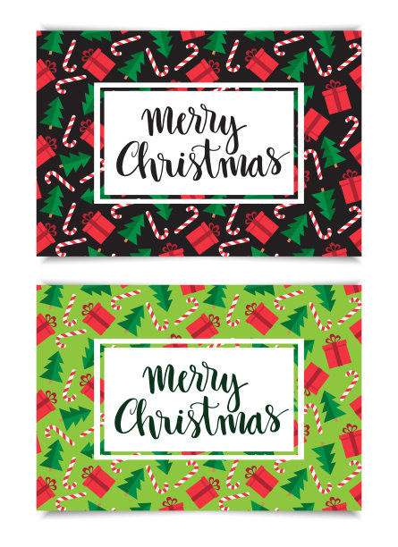 圣诞贺卡模板。图片下载