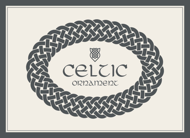 凯尔特结编织框架边界装饰。A4大小图片下载