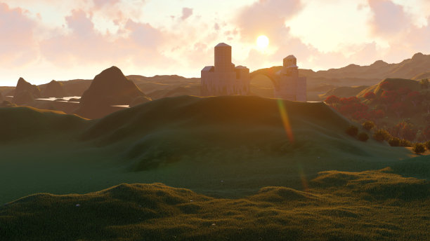 绿地景观3d渲染图片下载