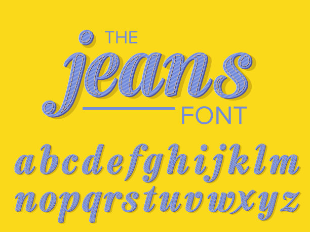 向量的现代风格化字体和字母表图片下载