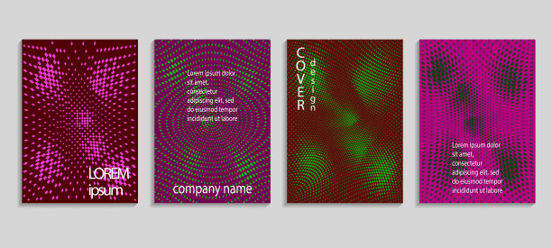 极简抽象矢量半色调封面设计。未来几何模板。矢量模板的标语牌，横幅，传单，演示和报告图片下载