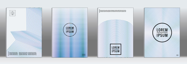 矢量几何线图案海报设计。图片下载