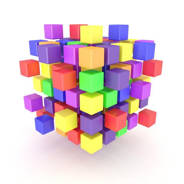 立方体的抽象背景。3 d渲染。图片下载