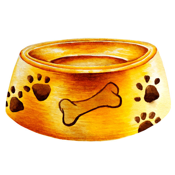 水彩隔离蜂蜜碗图片下载