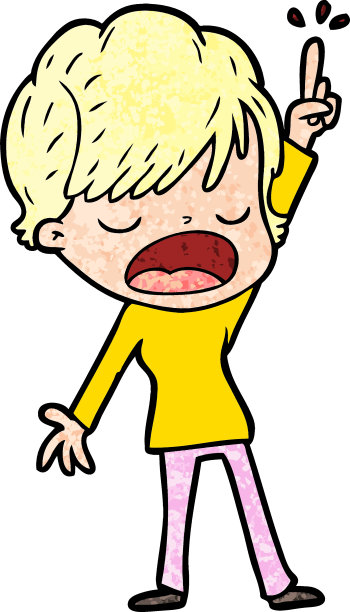 卡通的女人说话图片下载