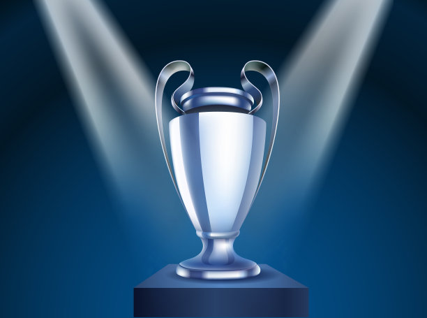 舞台上的闪亮银杯矢量图图片下载