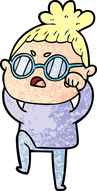 卡通生气的女人图片下载