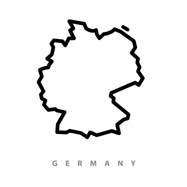 德国地图插图图片下载