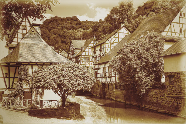 村Monreal Eifel,德国图片下载