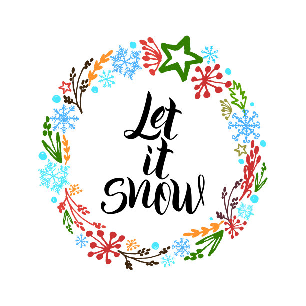 贺卡新年快乐，圣诞快乐。装饰新年花环。圣诞快乐，新年快乐图片下载