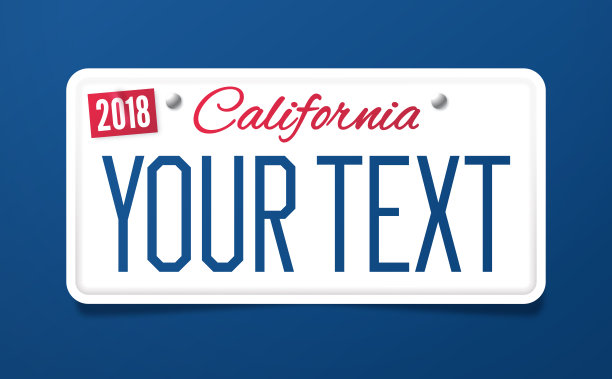 加州牌照图片下载