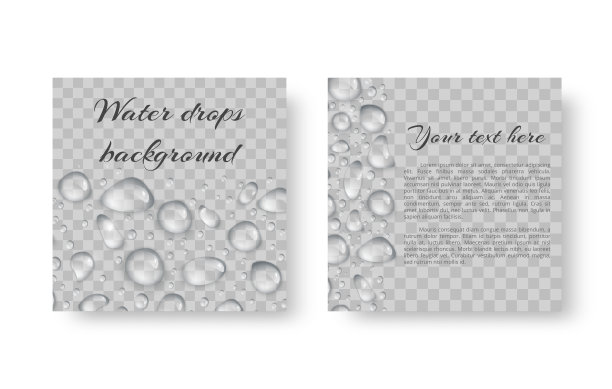 带水滴的横幅图片下载