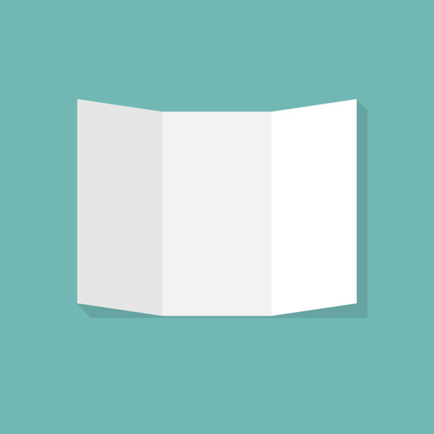 空白的白色折叠纸传单图片下载