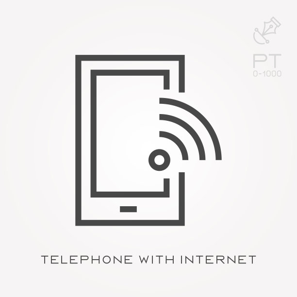 连线图标电话与互联网图片下载