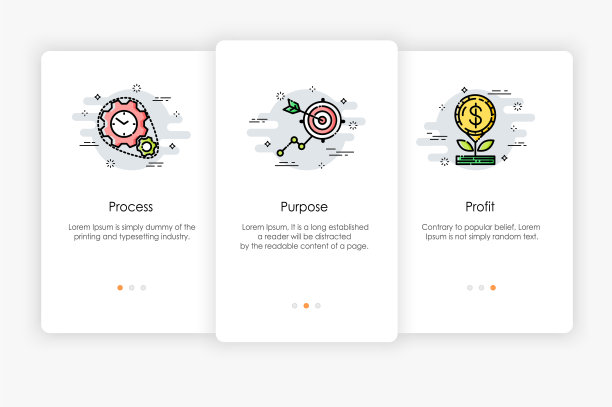 在业务概念上的上线屏幕设计。现代和简化的矢量插图，移动应用的模板。图片下载