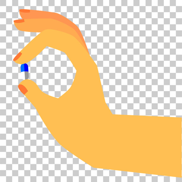 手握一丸，在透明效果背景图片下载