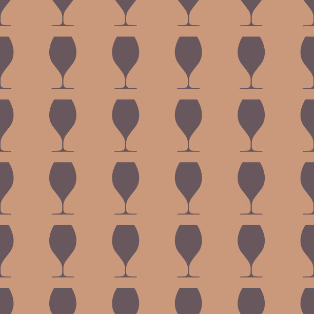葡萄酒杯矢量插图上的无缝模式背景图片下载