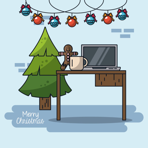 圣诞节在办公室图片下载