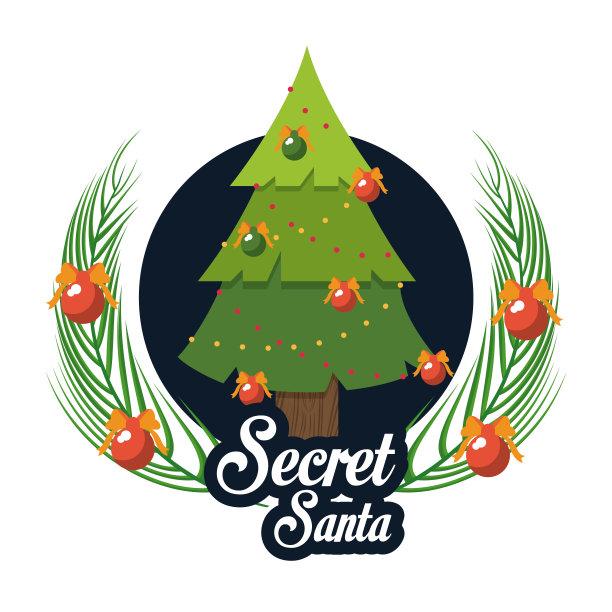 秘密圣诞老人卡通图片下载