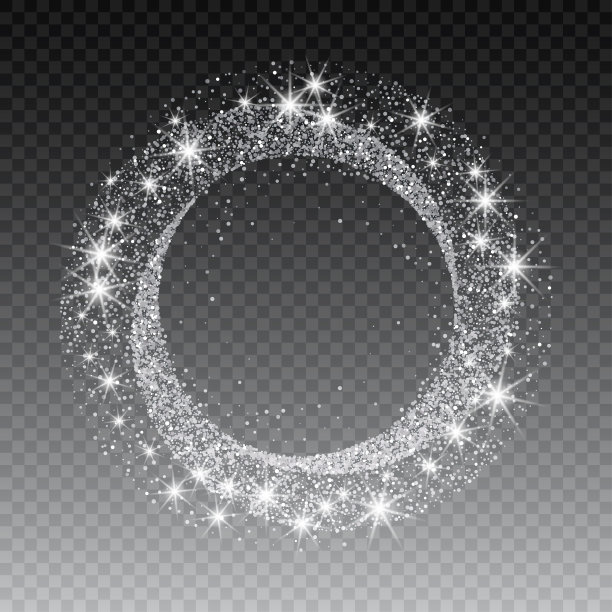 矢量银色闪光圈抽象背景，银色闪光白色背景，银色闪光卡片设计。矢量插图VIP设计模板图片下载