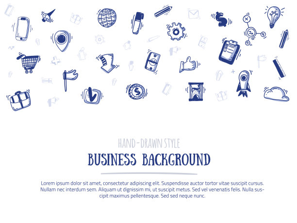 矢量手绘涂鸦横幅设计在轮廓风格。图片下载