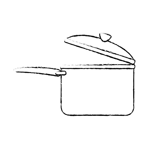 厨房锅开孤立图标图片下载
