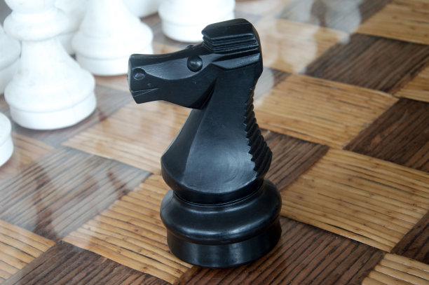 玩木制的棋子。在棋盘上拍摄的象棋。图片下载