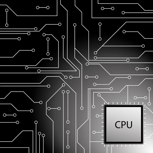 Cpu。微处理器。微芯片。电路板。图片下载